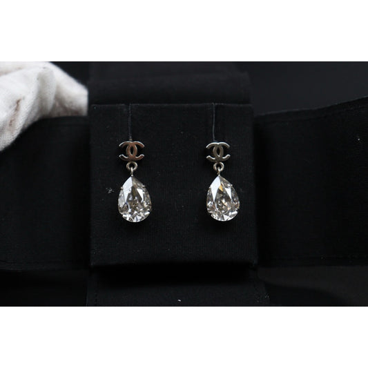 Very Good ( Rank A) ｜CHANEL  COCO Mark Rhinestone Earrings ｜V25073109