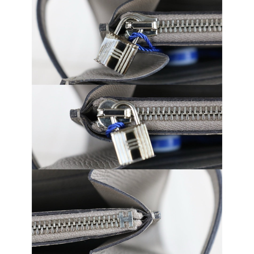 Include Entrupy Certificate of Authenticity｜Excellent（Rank SA)｜ HERMES Epson Kelly Long Wallet  C Stamp Gris Asphalte Made In 2018Year｜W26030403