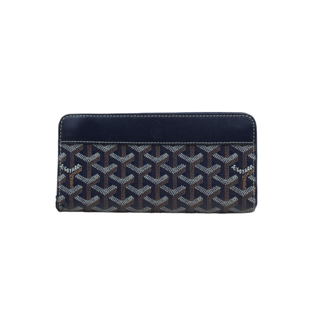 Good ( Rank AB)｜ Goyard Matignon GM Wallet Blue｜V25082210