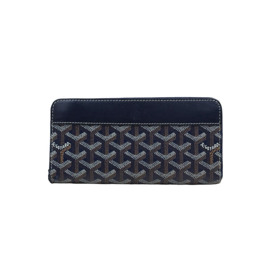 Good ( Rank AB)｜ Goyard Matignon GM Wallet Blue｜V25082210