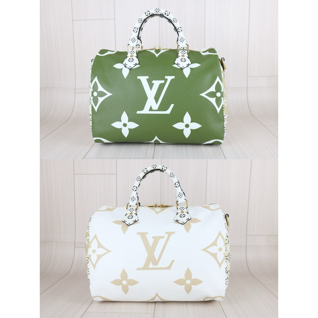 Very Good ( Rank A) ｜ LV Monogram White and Green Speedy 30 Hand Bag With Shoulder Strap Limited edition｜B25030104