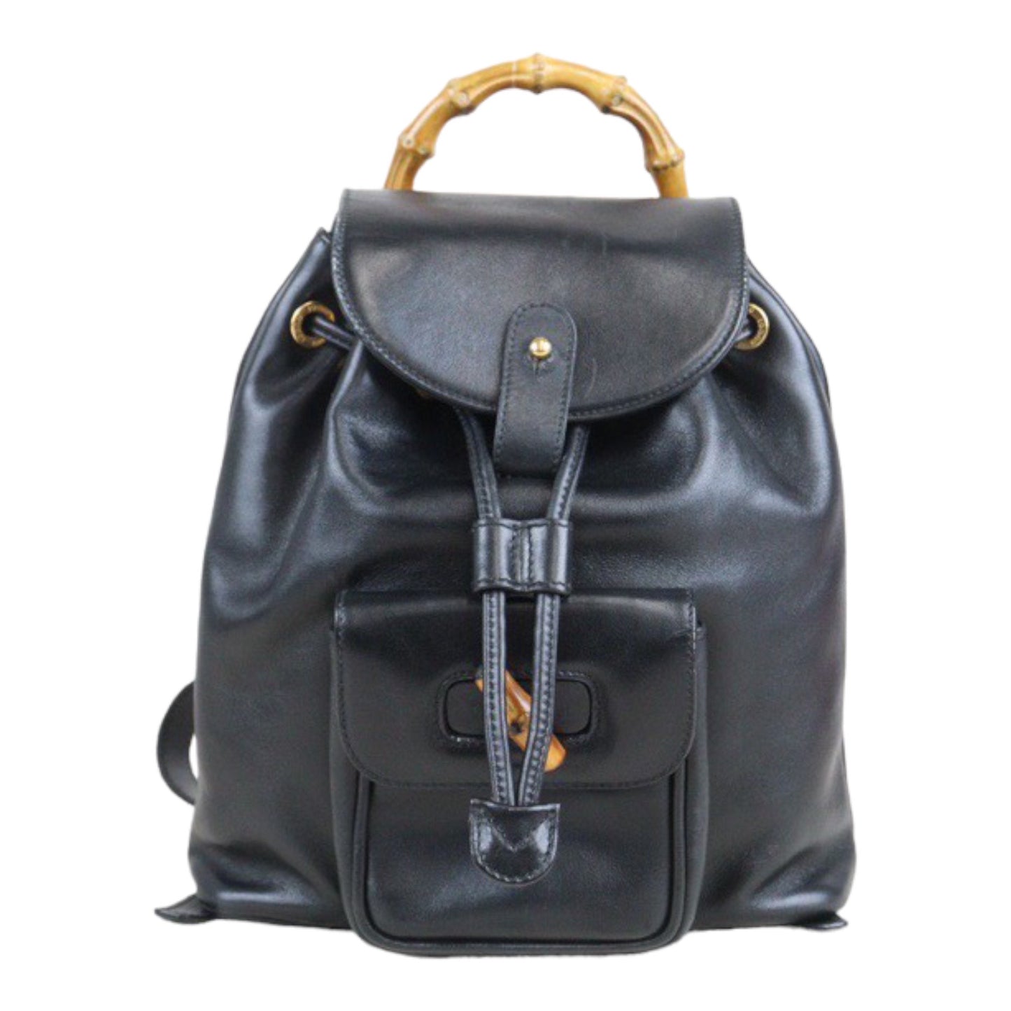 Rank A ｜ GUCCI Bamboo Leather Mini Backpack Back｜23101207