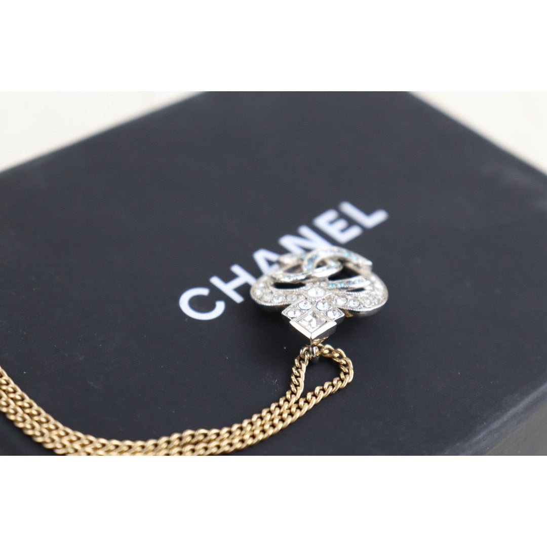 Very Good ( Rank A)｜ CHANEL Coco Mark Rhinestone Chocker Necklace｜H25011307