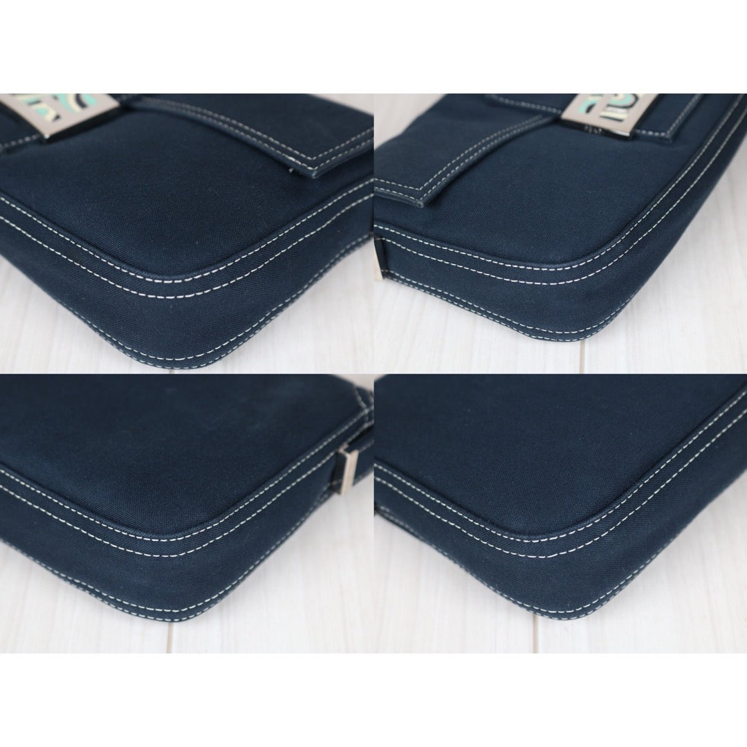 Rank A ｜  FENDI Denim Baguette Shoulder Bag  ｜S24052305