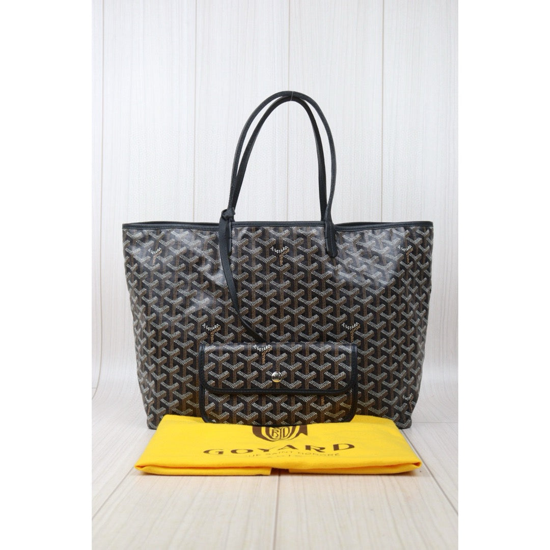 Good ( Rank AB) ｜ Goyard Saint-Louis PM Tote Bag Black｜V24110748