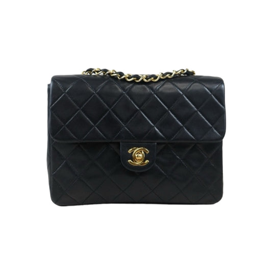 Good ( Rank AB)｜ CHANEL Black Lanbskin Square 20 Shoulder Bag Made In 1989～1991Year ｜W24080701