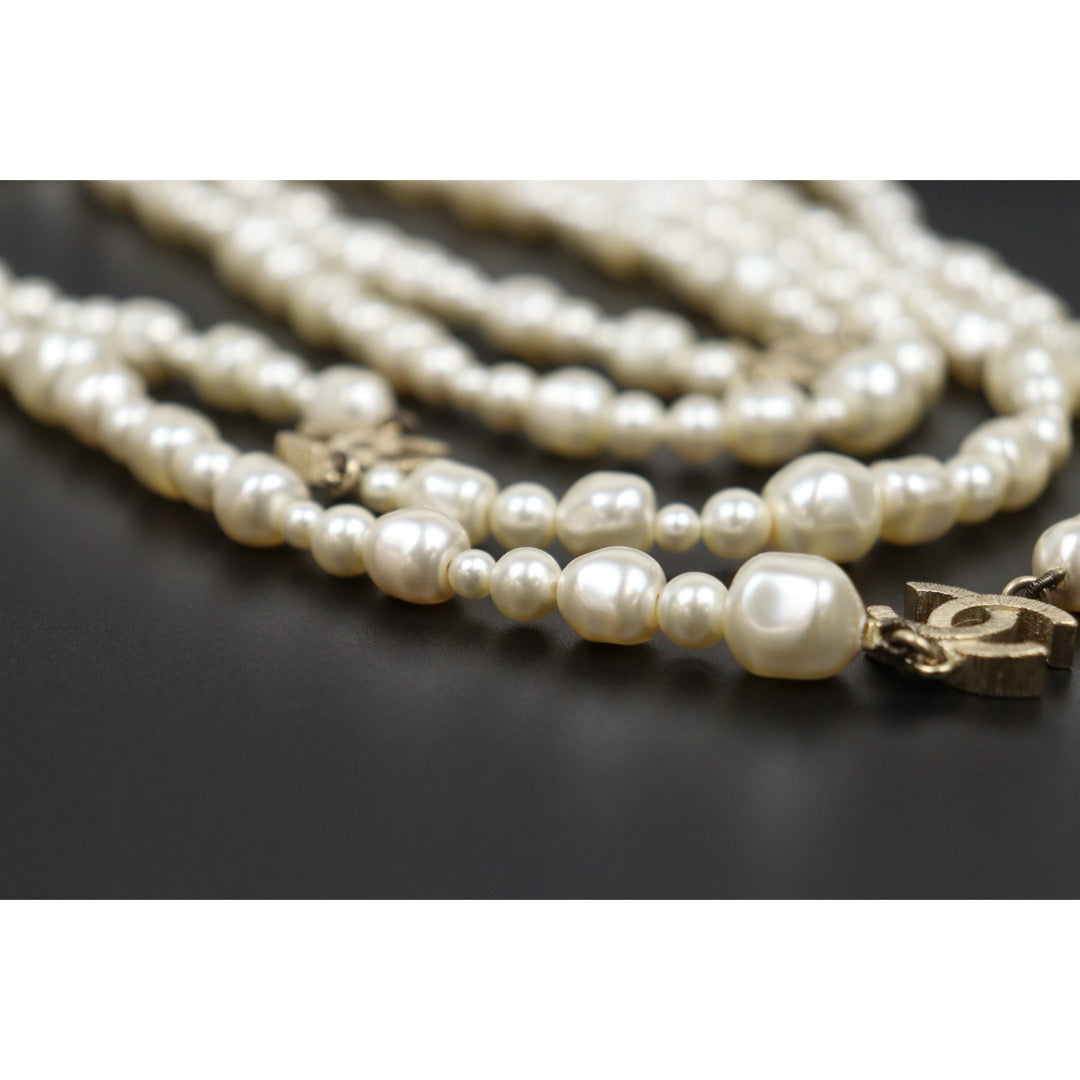 Very Good ( Rank A)｜ CHANEL Coco Mark Baroque Pearl Long Necklace｜S25110438