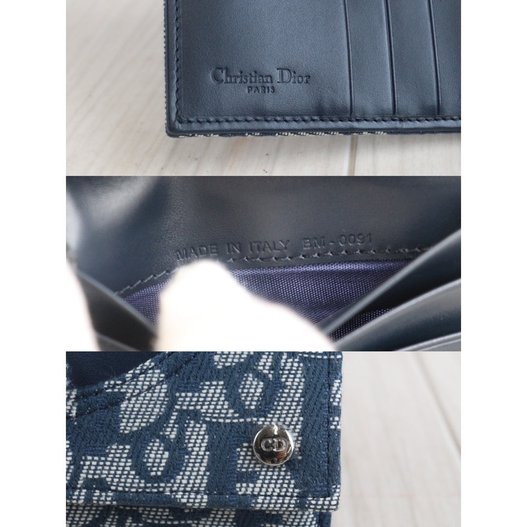 Rank SA ｜ Dior Trotter Saddle Tri-Fold Wallet Navy｜23090912