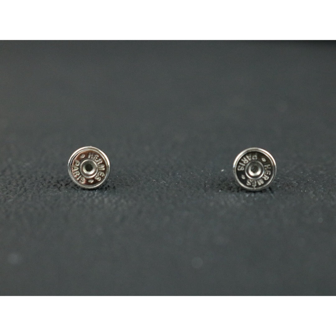 Very Good ( Rank A) ｜ HERMES Mini PopH Earrings Craie White Silver｜W25091011