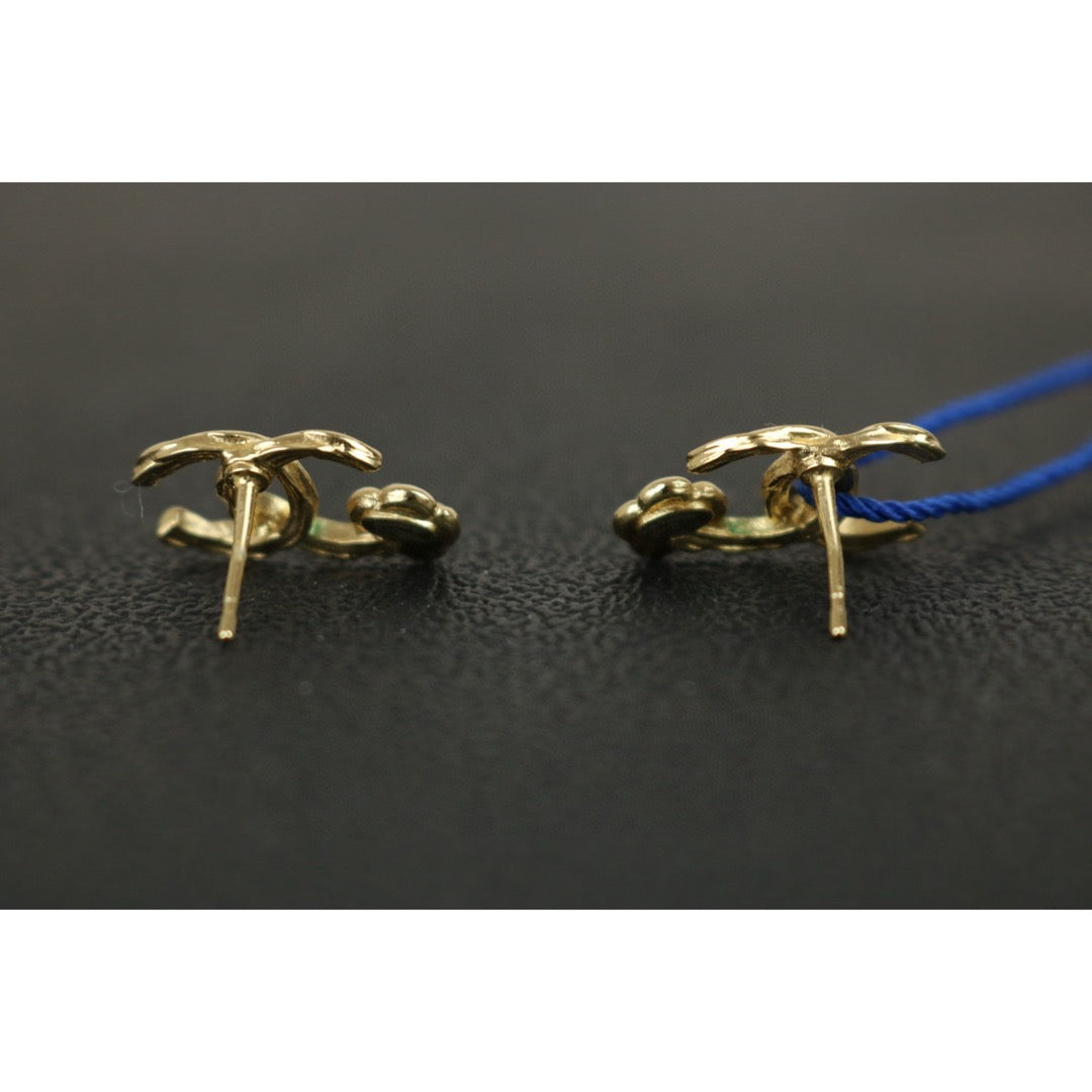 Very Good ( Rank A) ｜CHANEL COCO Mark Camellia Earrings ｜F25012306