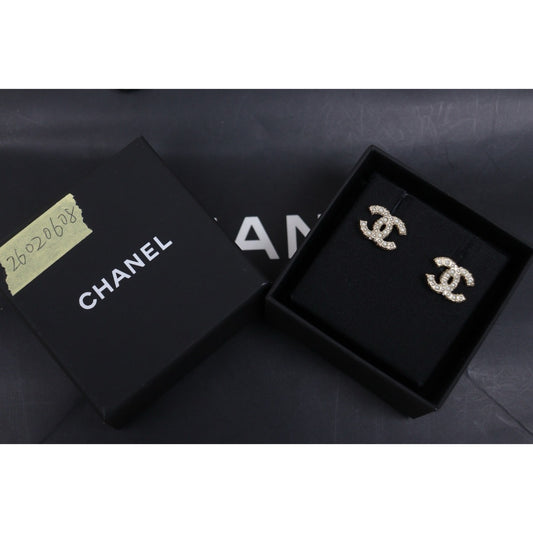 Very Good ( Rank A) ｜ CHANEL A24V Coco Mark  Pearl Golden  Earrings Made In 2024Year｜26020608