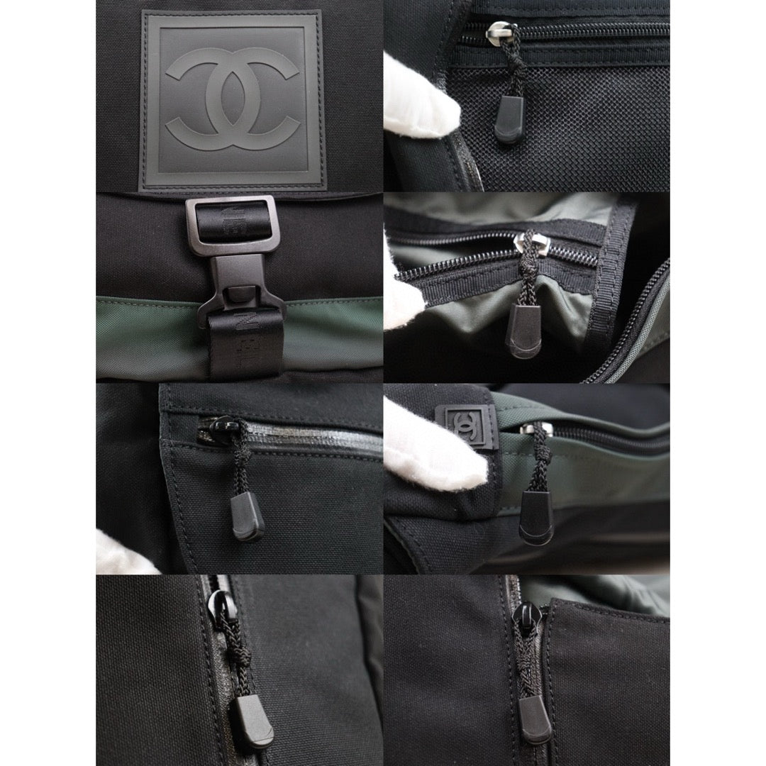 Good ( Rank AB)｜ CHANEL Coco Mark  Sports Line Canvas Shoulder Bag Black Made In 2003～2004 Year｜25042418