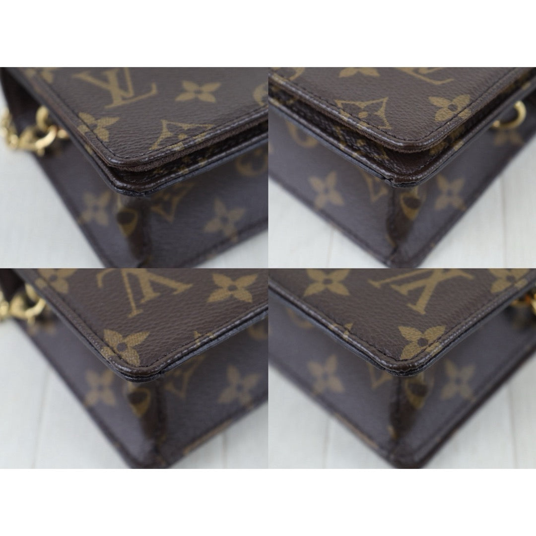 Include Entrupy Certificate of Authenticity｜Very Good ( Rank A)｜ Louis Vuitton Monogram  Lily Flap WOC Chain Shoulder Bag IC Chips Model｜S26062212