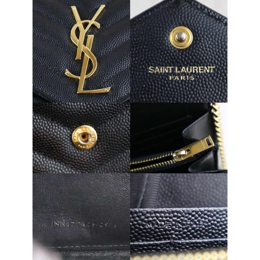 Very Good ( Rank A)｜  Saint Laurent YSL Caviar Skin Shoulder Bag Black MM｜W25103001