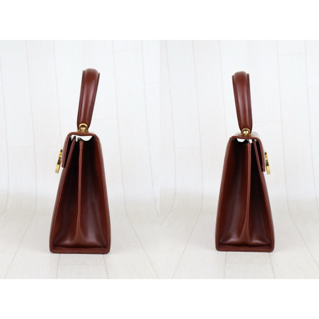 Good ( Rank AB)｜Ferragamo Gancini 2WAY Handbag Shoulderbag Golden Brown｜H25090812