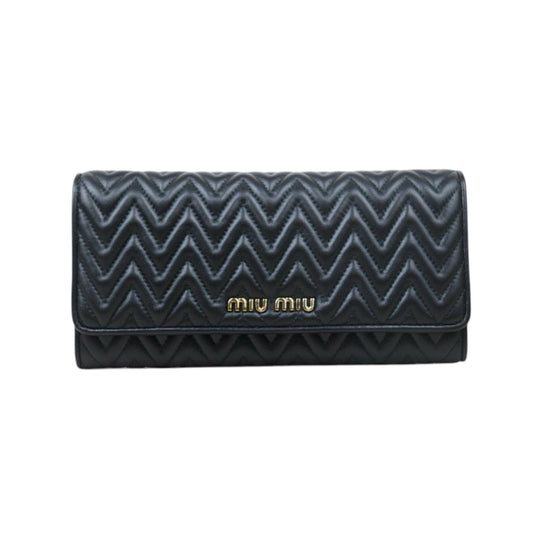 Excellent（Rank SA）｜MiuMiu Lamb Skin Long Style Wallet ｜24110709