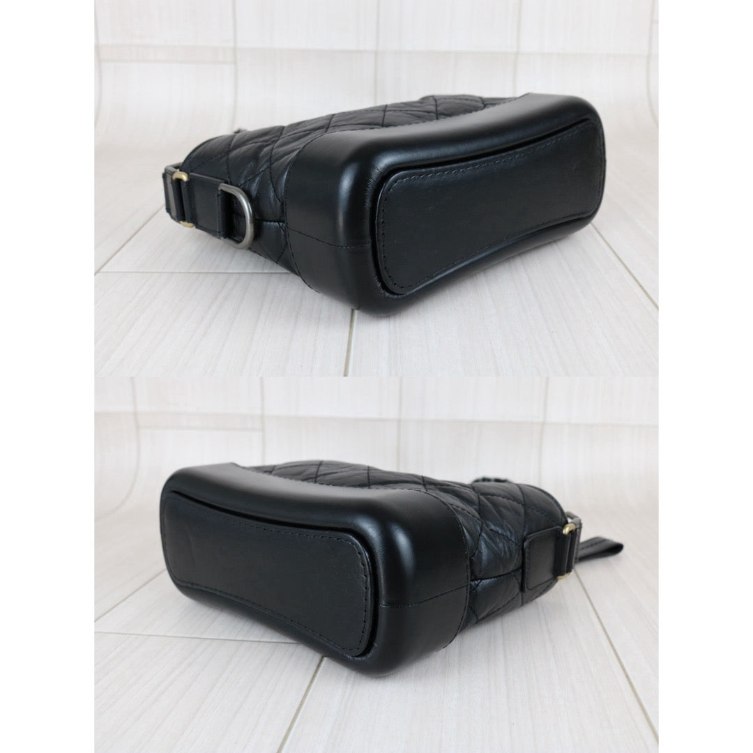 Include Entrupy Certificate of Authenticity｜Very Good ( Rank A) ｜CHANEL PM Gabrielle Calf Leather Shoulder Bag Black Made In 2020-2021Year｜S26051511