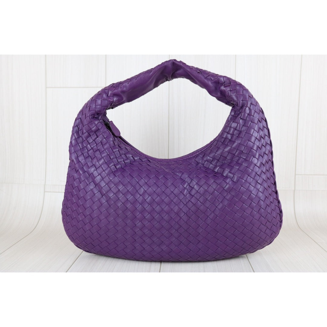 Good ( Rank AB)｜ Bottega Veneta Lamb Skin Braid Shoulder Bag Deep Purple｜S25072001