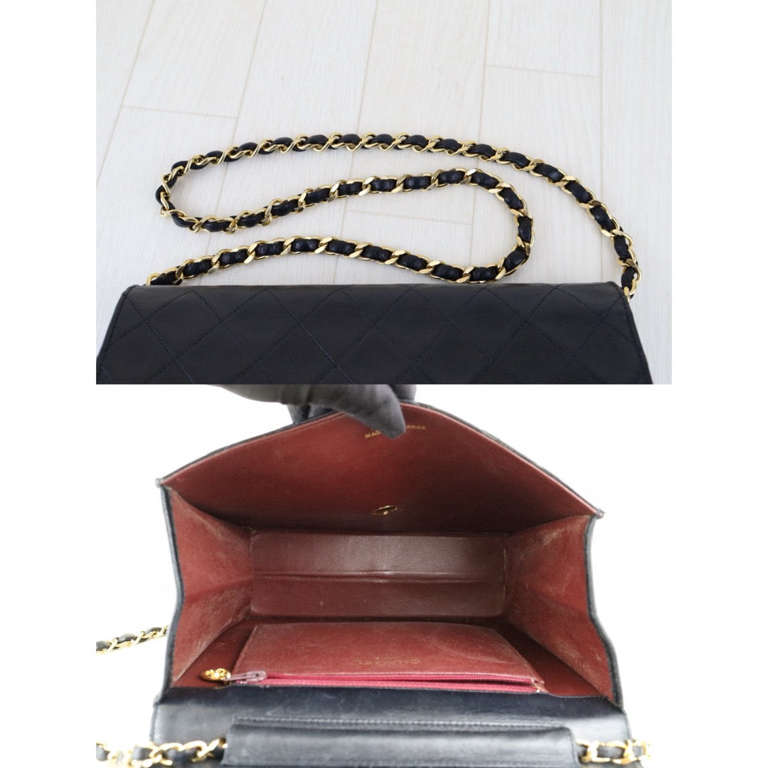 Fair ( Rank B) ｜ CHANEL  Lamb Skin Chain CF 22 Shoulder Bag  ｜H25011101