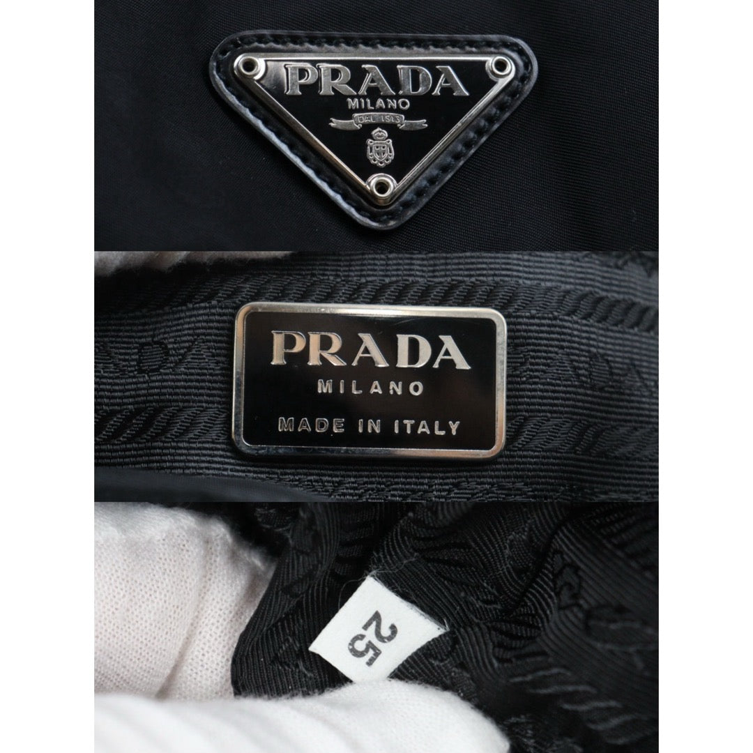 Good ( Rank AB) ｜Prada  Nylon ShoulderBag GM Black Silver Hardware｜25090807