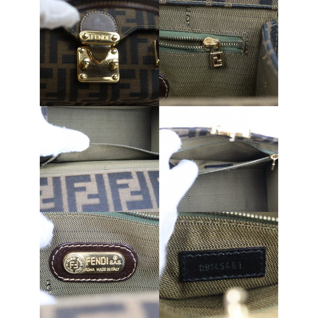 Very Good ( Rank A)｜ FENDI Zucca 2WAY Handbag With Shoulder Bag  Gold Hardware｜25042204