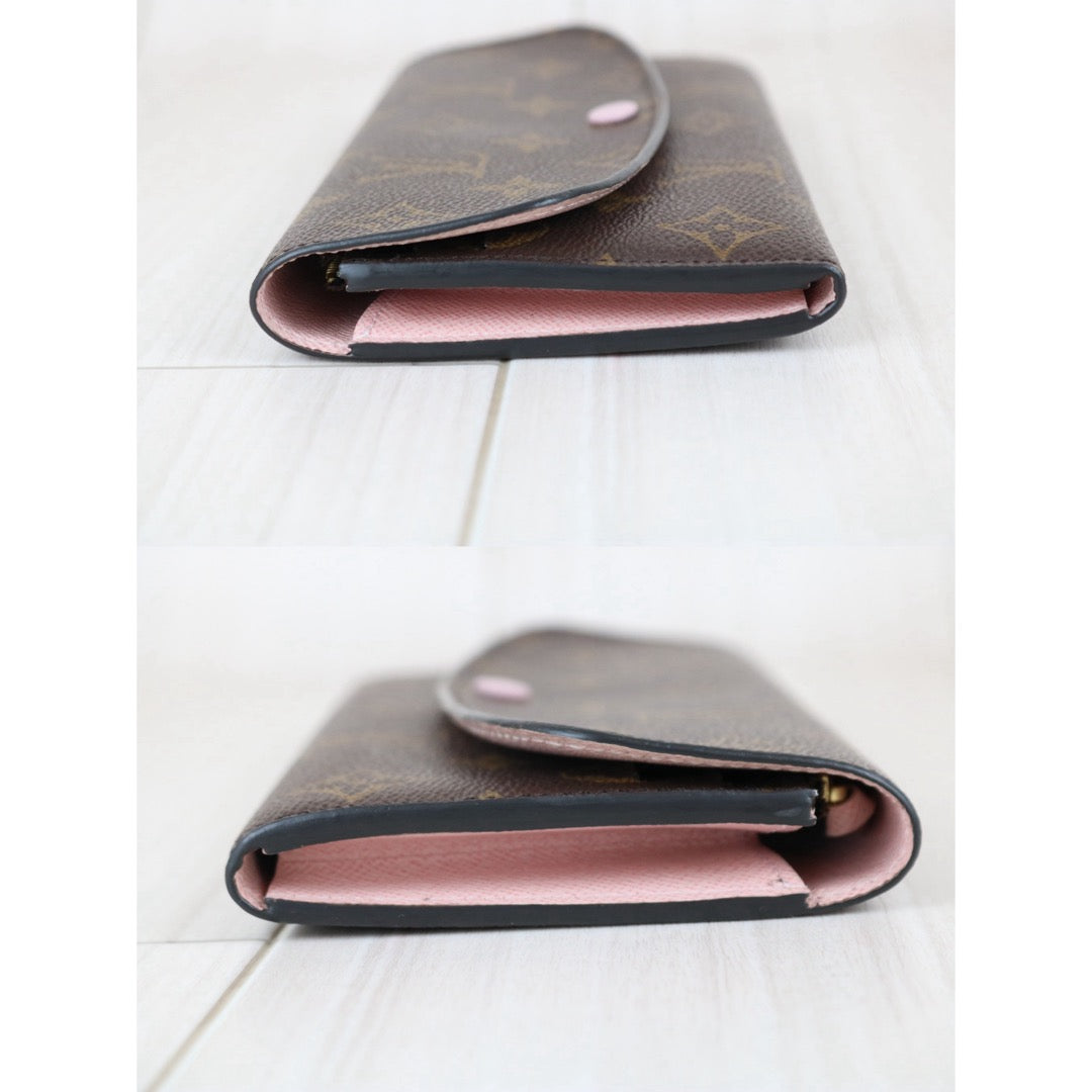 Include Entrupy Certificate of Authenticity｜Very Good ( Rank A)｜Full Set Louis Vuitton Monogram Emilie Long Wallet ｜S26051103