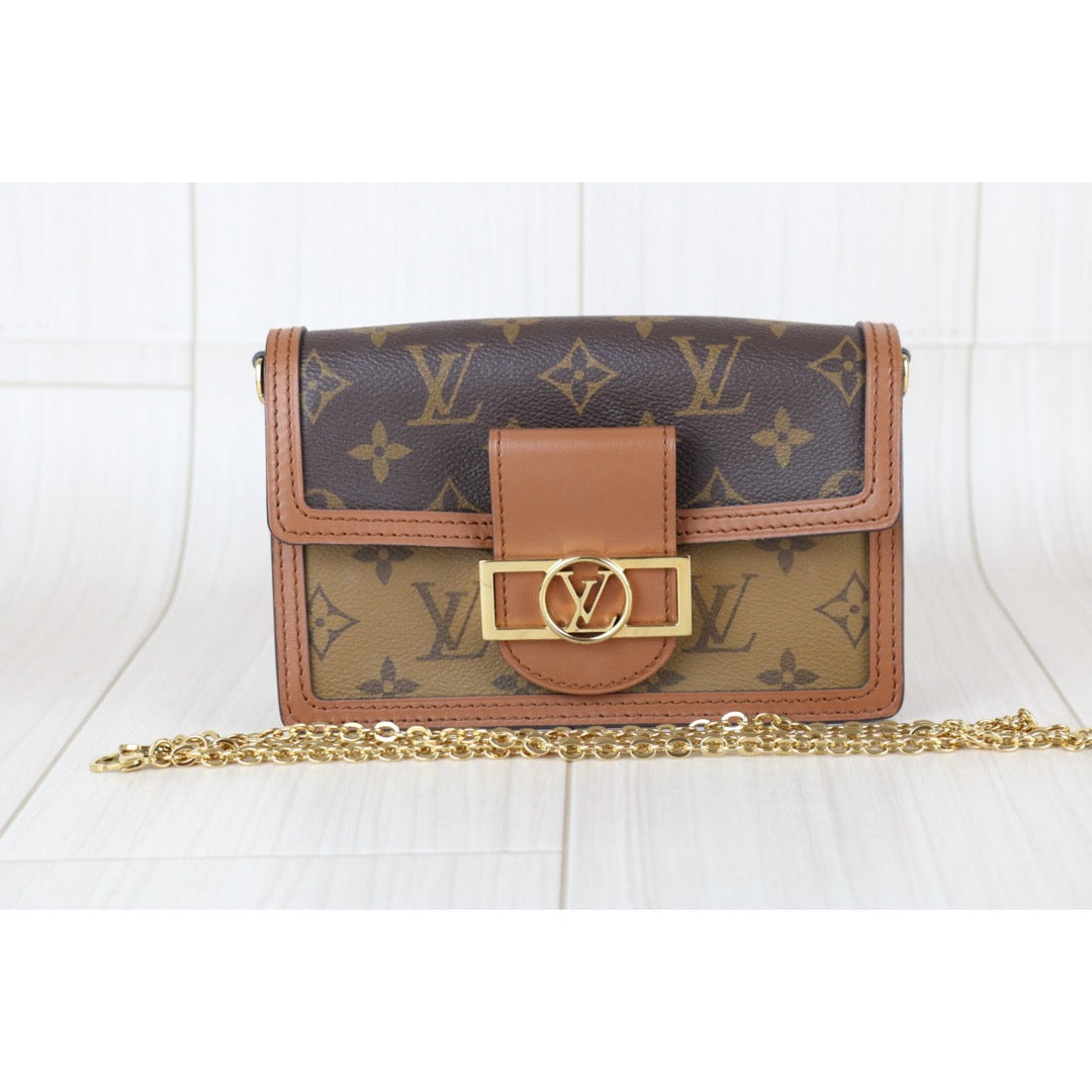 Very Good ( Rank A) ｜LV Monogram Reverse Dauphine Mini WOC Chain Shoulder Bag  IC Chips Model｜S25092402