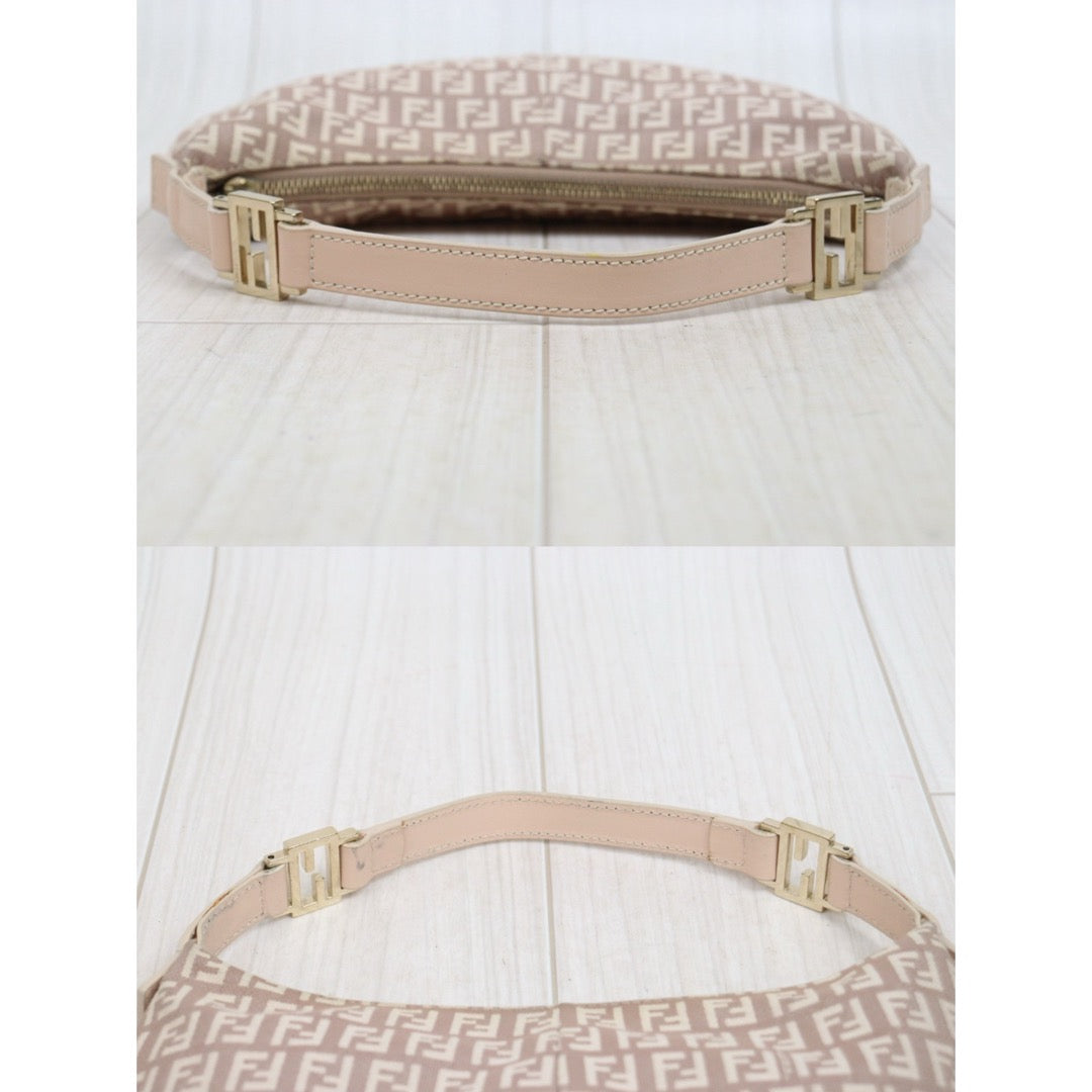 Include Entrupy Certificate of Authenticity｜Very Good ( Rank A)｜ FENDI Zucca Mamma Shoulder Bag Pink｜26040203