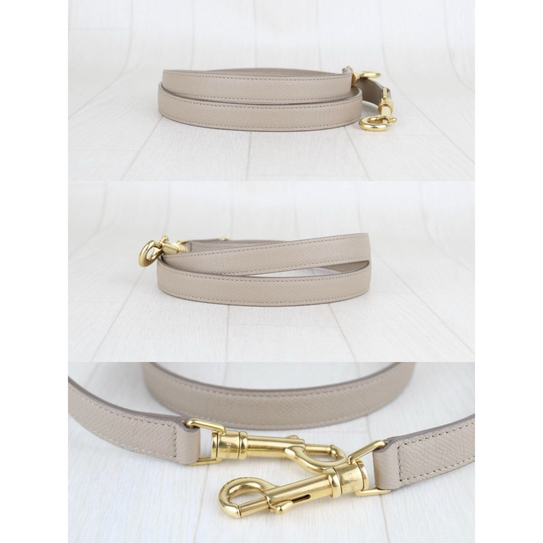 Very Good ( Rank A)｜CELINE Calf Leather Belt Micro Handbag Shoulder Bag Beige｜S25051303