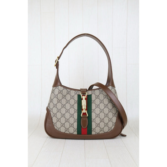 Very Good ( Rank A) | GUCCI Tan Monogram Canvas Hobo Jackie O Bag With Shoulder Strap|H25011103