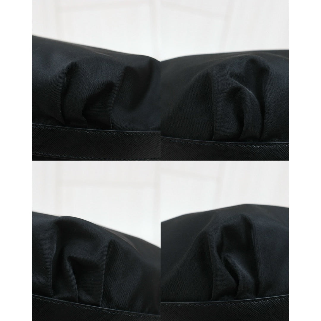 Include Entrupy Certificate of Authenticity｜Very Good ( Rank A) ｜Prada  Tessuto Nylon Hobo Shoulder Bag Black ｜26091101