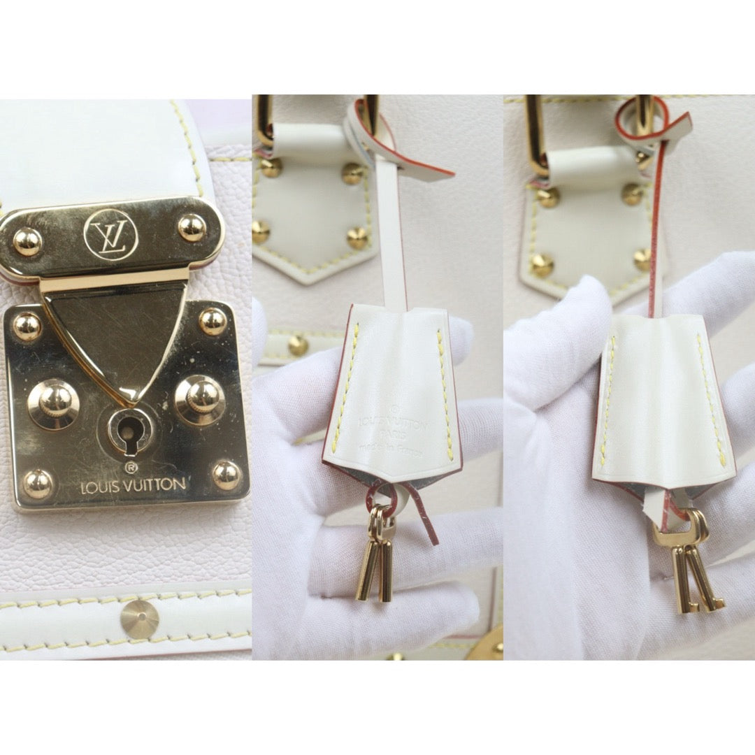 Good ( Rank AB)｜ LV Fabulo Suhari Studded Handbag White ｜Y25072903