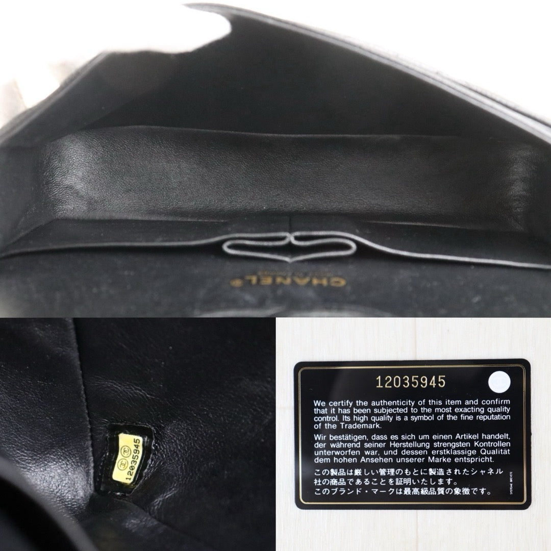 Include Entrupy Certificate of Authenticity｜Good ( Rank AB)｜ CHANEL Caviar Skin Calf Leather Double Flap 25 Shoulder Bag  Made In 2008-2009 Year｜S26061901
