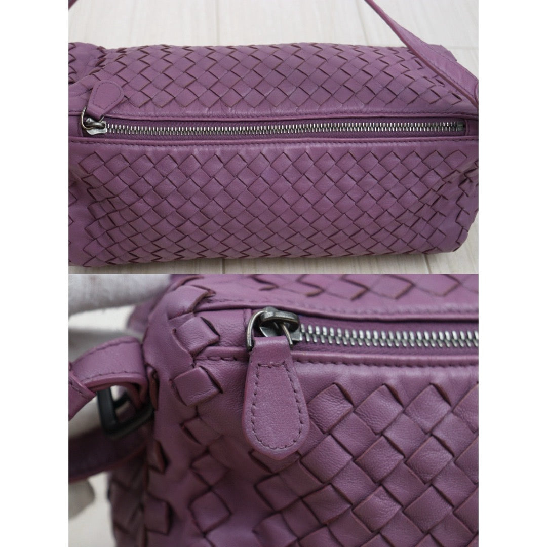 Very Good ( Rank A)｜ Bottega Veneta Lamb Skin  Braid Shoulder Bag Purple｜P25051604
