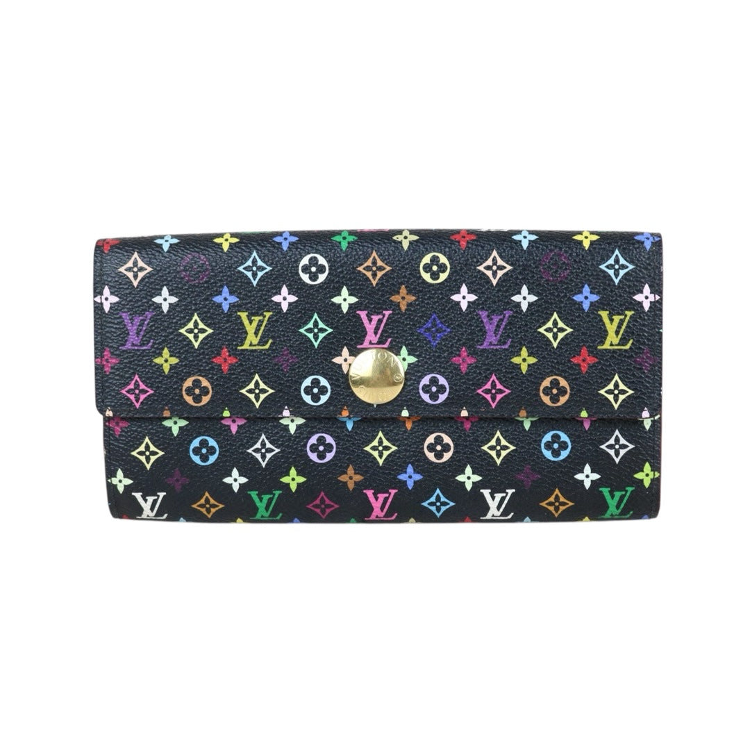 Include Entrupy Certificate of Authenticity｜Very Good ( Rank A)｜ Louis Vuitton Monogram Multicolor Portofeuil Sara Long Style Wallet ｜S26060803