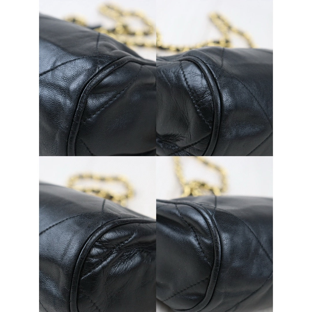 Good ( Rank AB)｜ CHANEL Lamb Skin Shoulder Bag Black  Made in 1986-1988Year ｜V24080814