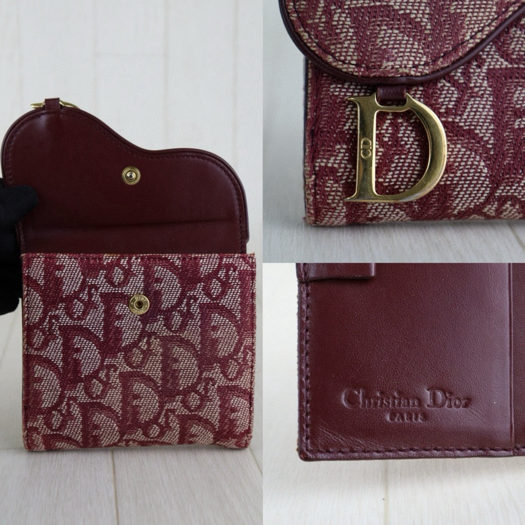 Fair ( Rank B ) ｜ Dior Trotter Trifold Wallet Red｜H24112503