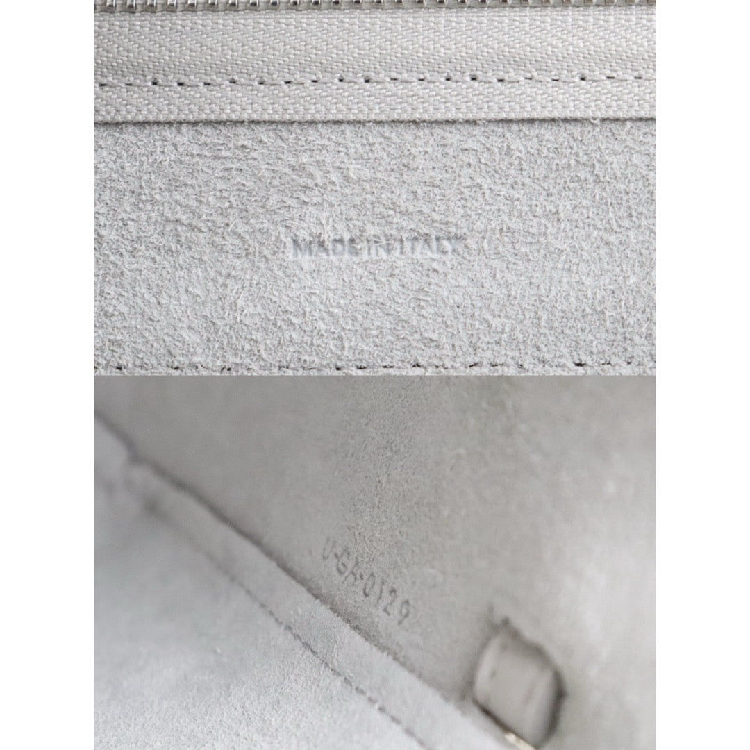 Include Entrupy Certificate of Authenticity｜Very Good ( Rank A)｜CELINE Calf Leather  Belt Nano Handbag Shoulder Bag Light Gray｜S26010901