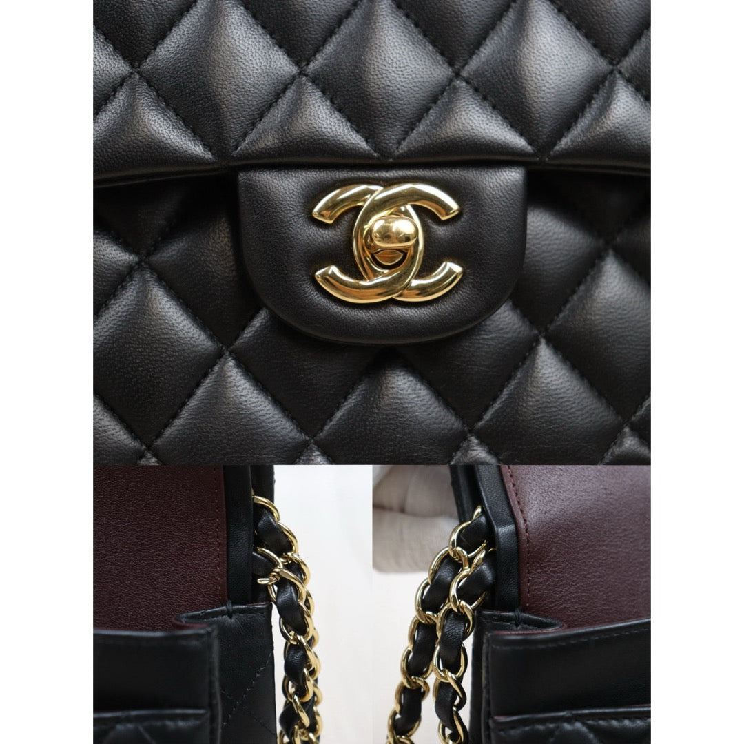 Excellent（Rank SA）｜ Full Set CHANEL Lamb Skin Matrasse Double Flap 23 Shoulder Bag Black Made In 2021-2022Year｜S25081009