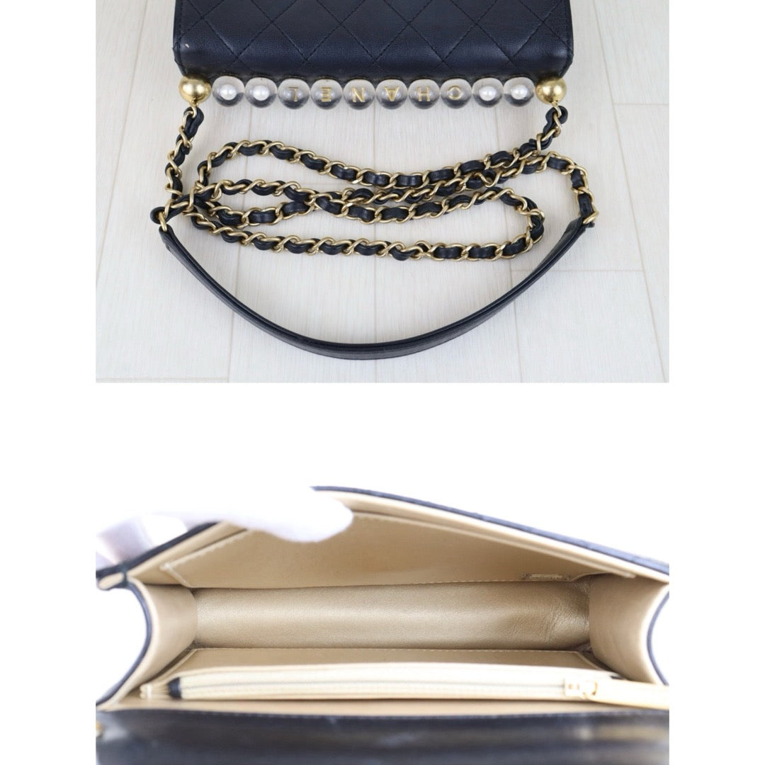 Good ( Rank AB)｜ CHANEL Lamb Skin Matrasse Pearl Chain CF Shoulder Bag Made in 2020-2021 Year｜H25111701