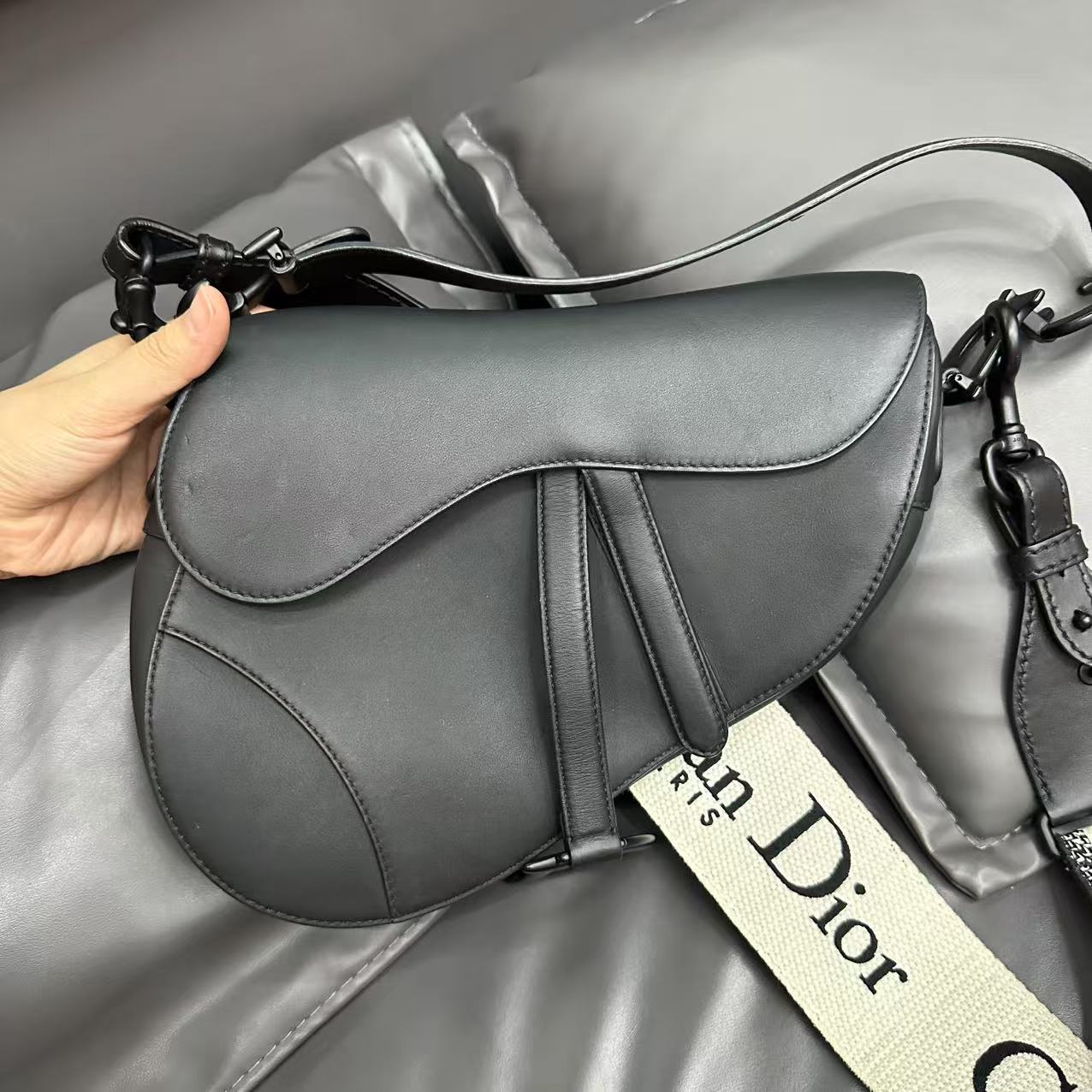 Second installment 2/3｜ Dior Trotter Saddle Shoulder Bag Medium  Black