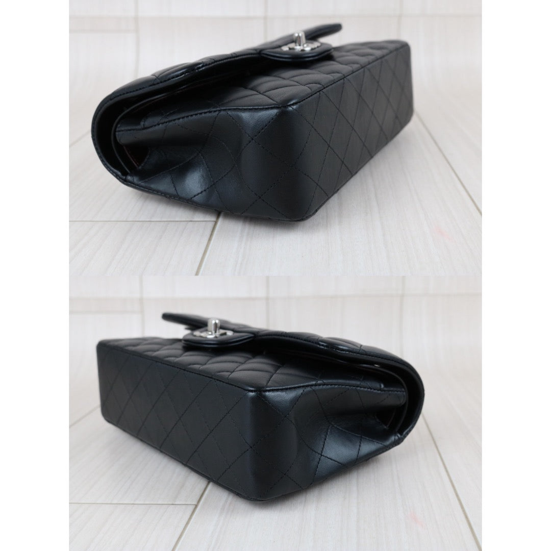 Include Entrupy Certificate of Authenticity｜Very Good ( Rank A)｜ CHANEL Lamb Skin Matrasse Chain Double Flap 23 Shoulder Bag  Black IC Chips Model｜S26091614