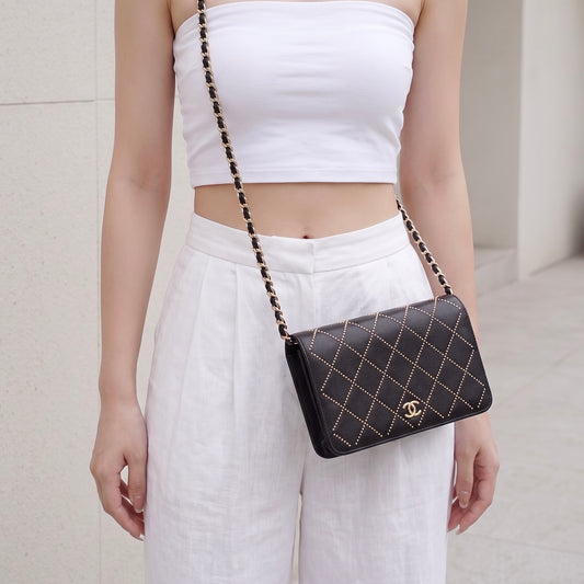 Include Entrupy Certificate of Authenticity｜Very Good ( Rank A)｜CHANEL Caviar Skin WOC 19 Chain Bag Black Made In 2019Year｜S26080606