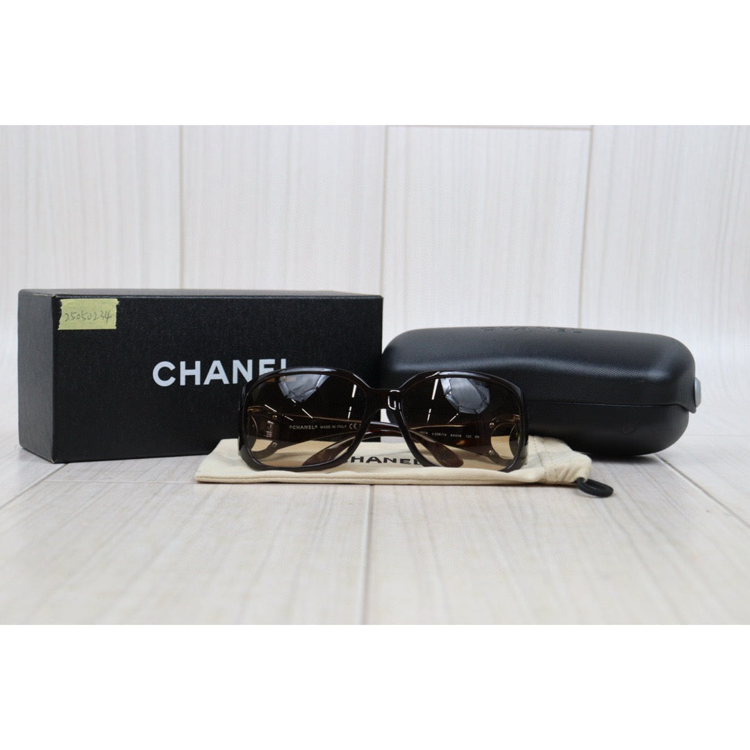 Very Good ( Rank A) ｜CHANEL Coco Mark Sunglasses Brown 64□16 120｜25050234