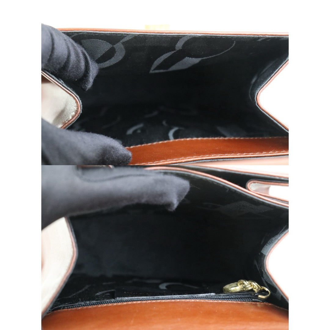 Good ( Rank AB)｜Ferragamo Gancini 2WAY Handbag Shoulderbag Golden Brown｜H25090812