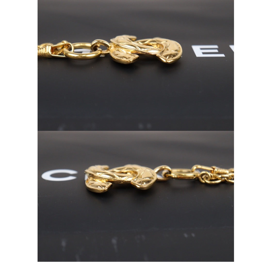 Rank A ｜ CHANEL Coco Mark 24K Gold Plated Necklace｜24021527