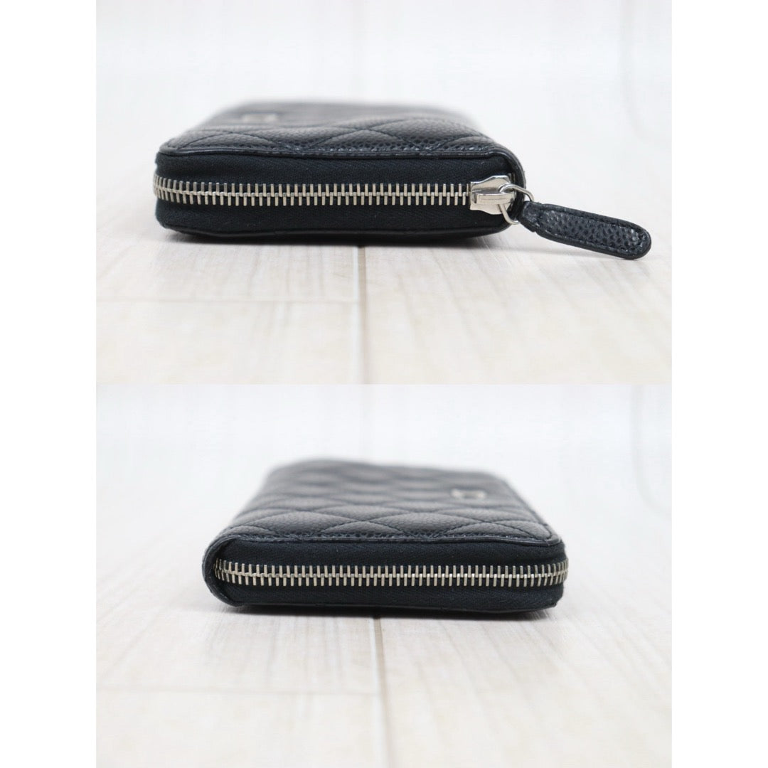 Good ( Rank AB)｜CHANEL Caviar Skin Long Wallet Black Made In 2013 - 2014Year｜S25081001