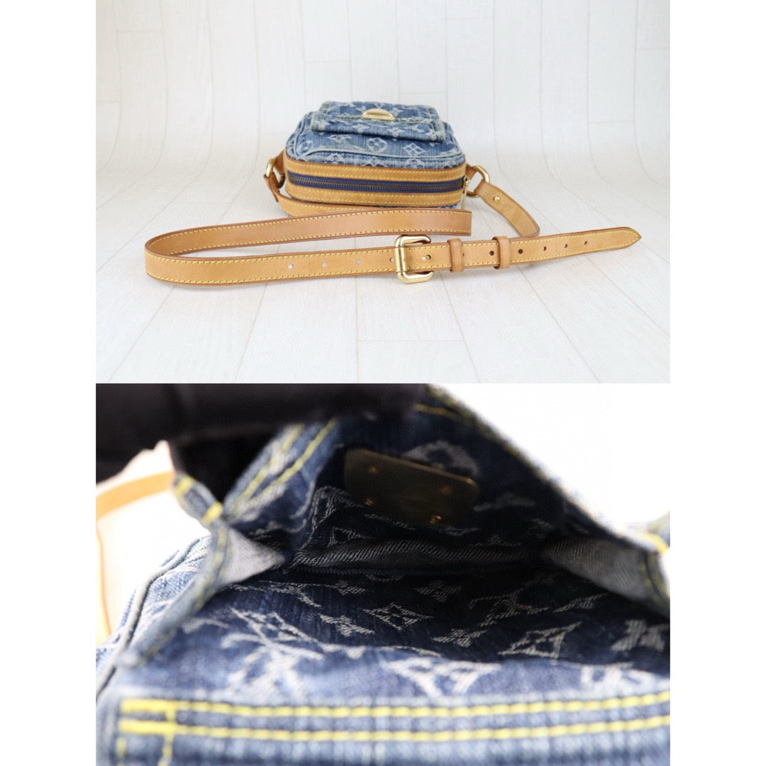 Good ( Rank AB) ｜LV Monogram Denim Blue Camera Bag Shoulder Bag｜H25022407