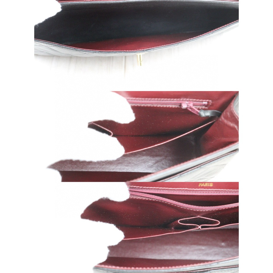 Good ( Rank AB) ｜ CHANEL Paris Limited Series Matrasse Classic Double Flap 28 Shoulder Bag Black Made In 1991-1994 Year｜P24120207