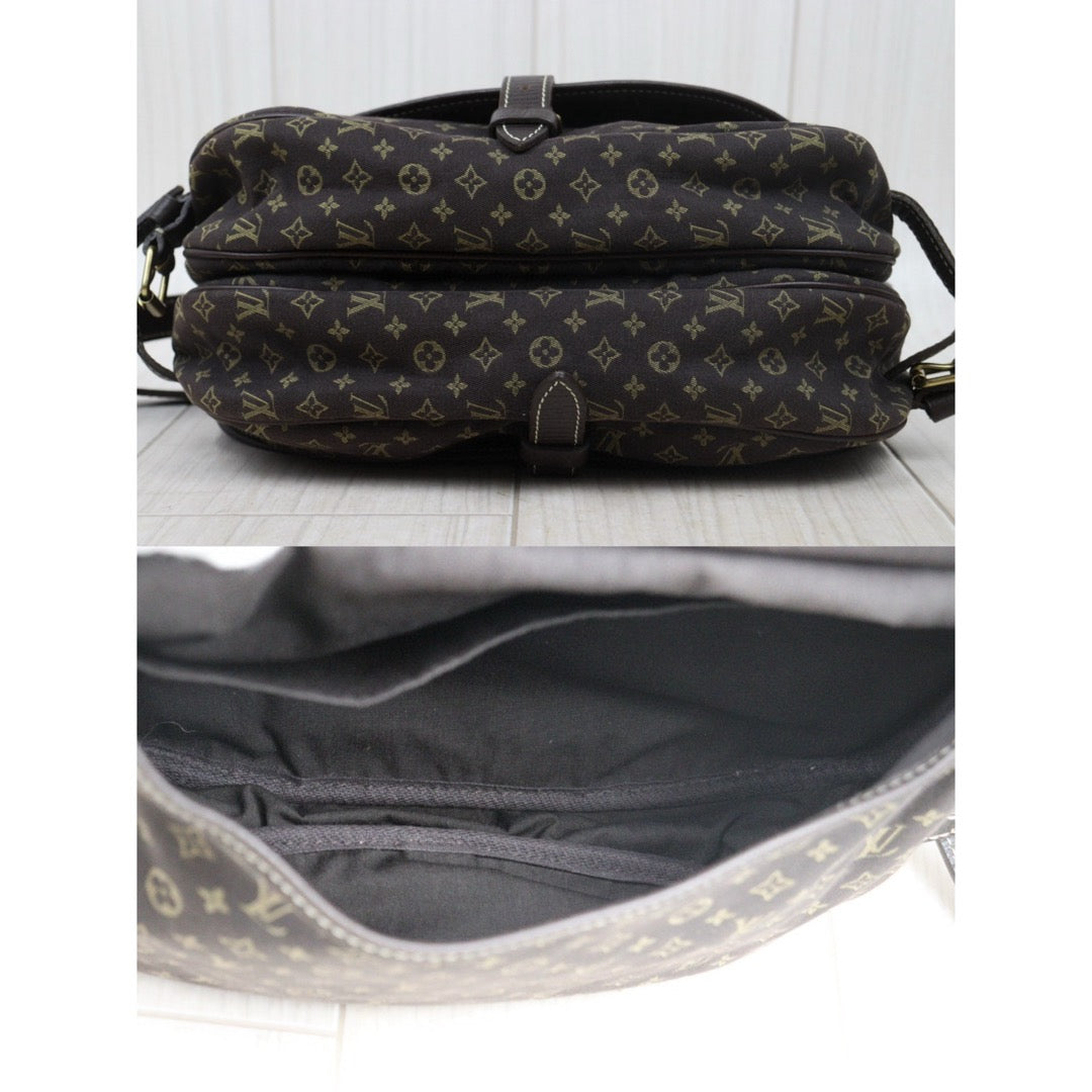 Good ( Rank AB)｜LV Monogram Mini Run Saumur  Shoulder Bag Canvas Leather Brown｜24103109